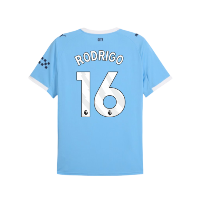 2025-2026 Man City Home Shirt (Rodrigo 16)-The Soccer Shirt Hub