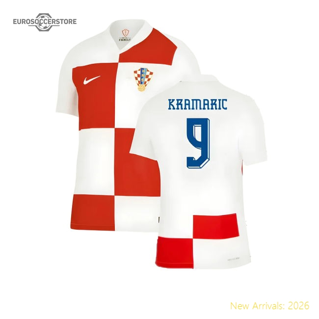 2024-2025 Croatia Home Dri-Fit ADV Authentic Shirt (Kramaric 9)-The Soccer Shirt Hub