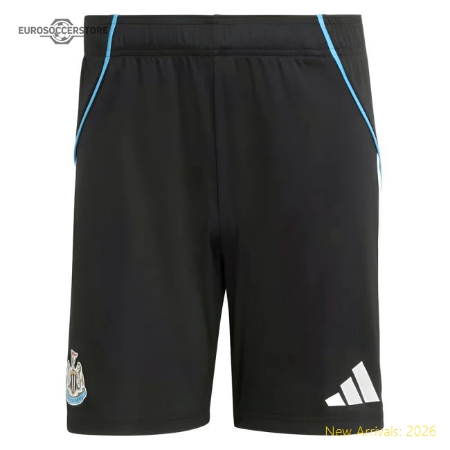 2025-2026 Newcastle Home Shorts (Black)-The Soccer Shirt Hub