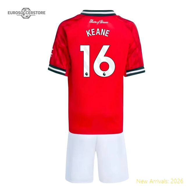 2025-2026 Man Utd Home Mini Kit (Keane 16)-The Soccer Shirt Hub