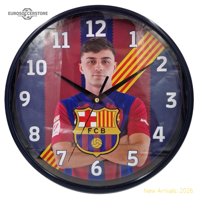 FC Barcelona Pedri Wall Clock-The Soccer Shirt Hub