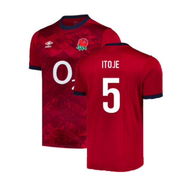 2024-2025 England Rugby Alternate Replica Jersey (Itoje 5)-The Soccer Shirt Hub