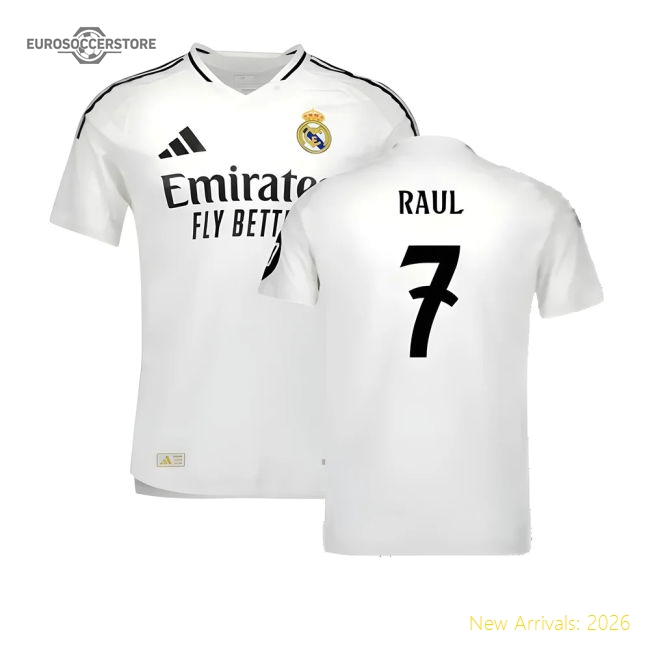 2024-2025 Real Madrid Authentic Home Shirt (Raul 7)-The Soccer Shirt Hub