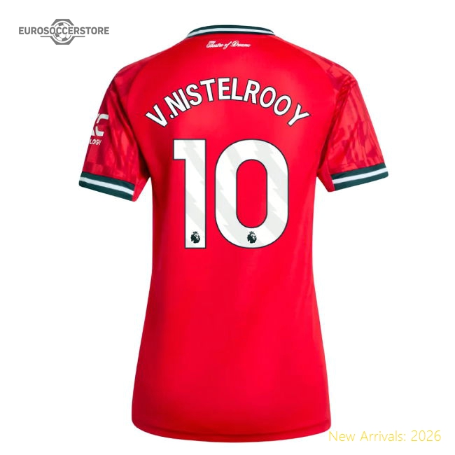 2025-2026 Man Utd Home Shirt (Womens) (V.Nistelrooy 10)-The Soccer Shirt Hub