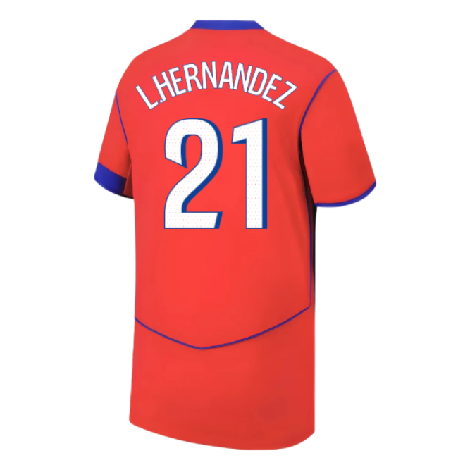 2025-2026 PSG Third Shirt (Kids) (L.Hernandez 21)-The Soccer Shirt Hub