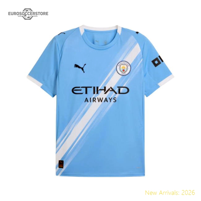 2025-2026 Man City Home Shirt (Wright Phillips 29)-The Soccer Shirt Hub