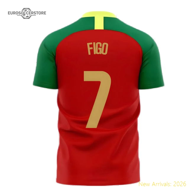 Portugal 2025-2026 Home Concept Football Kit (Airo) (FIGO 7)-The Soccer Shirt Hub