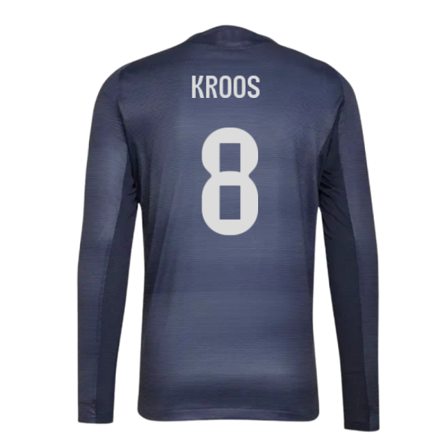 2025-2026 Real Madrid Authentic Long Sleeve Away Shirt (Kroos 8)-The Soccer Shirt Hub