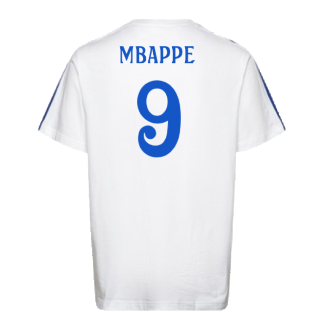 2024-2025 Real Madrid DNA Tee (White) (Mbappe 9)-The Soccer Shirt Hub