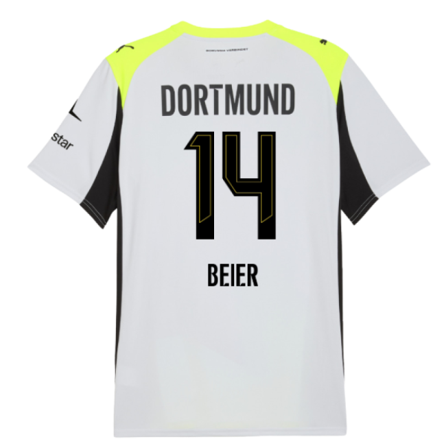 2025-2026 Borussia Dortmund Away Shirt (Beier 14)-The Soccer Shirt Hub