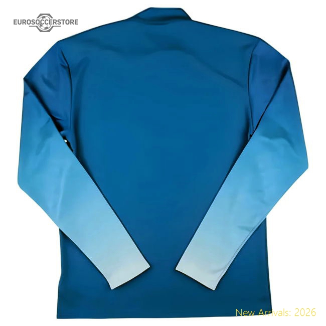 2024-2025 Lazio Mid Layer 1/2 Zip Training Top (Royal)-The Soccer Shirt Hub