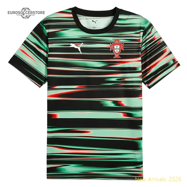 2025-2026 Portugal Prematch SS Jersey (Black)-The Soccer Shirt Hub