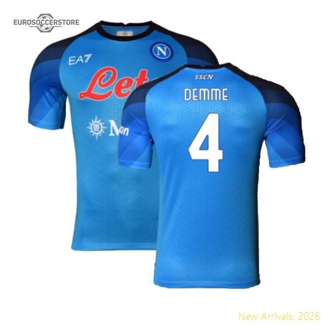 Napoli 2022-23 Player Issue Home Shirt (3XL) (Demme 4) (Excellent)-The Soccer Shirt Hub