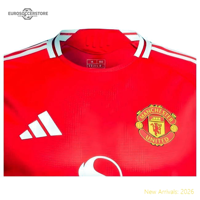 2024-2025 Man Utd Authentic Long Sleeve Home Shirt (Beckham 7)-The Soccer Shirt Hub