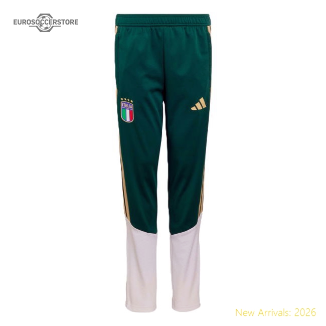 2026-2027 Italy Training Pants (Collegiate Green) - Kids-The Soccer Shirt Hub