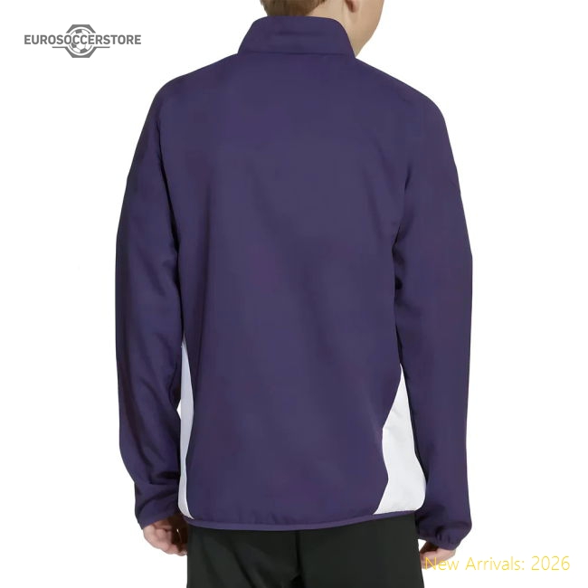 2025-2026 Man Utd Presentation Jacket (Aurora Plum) - Kids-The Soccer Shirt Hub
