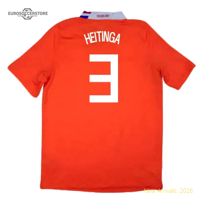 Holland 2008-10 Home Shirt ((Excellent) M) (Heitinga 3)-The Soccer Shirt Hub