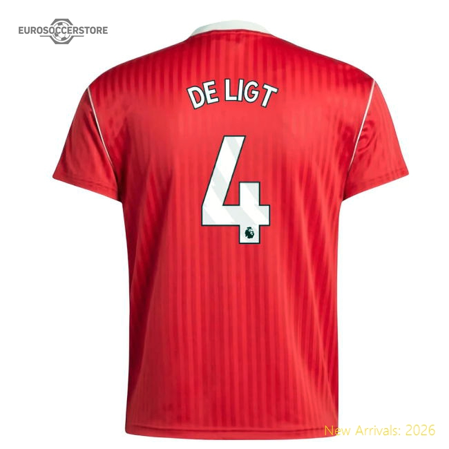 Manchester United Terrace Icons Shirt (Red) (De Ligt 4)-The Soccer Shirt Hub
