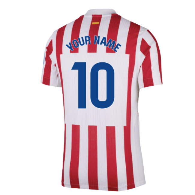 2025-2026 Atletico Madrid Home Authentic Shirt (Your Name)-The Soccer Shirt Hub