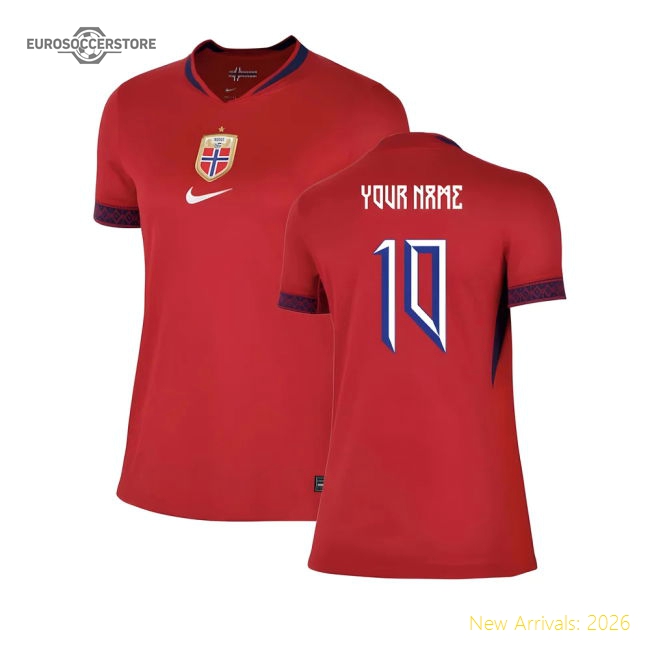2025-2026 Norway Womens Team Home Shirt (Ladies) (Your Name)-The Soccer Shirt Hub