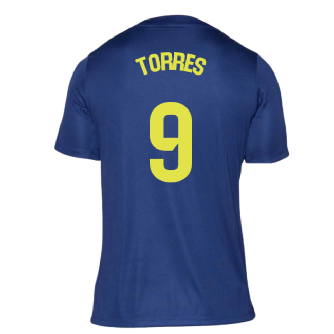 2025-2026 Atletico Madrid Pre-Match Shirt (Blue-Yellow) (Torres 9)-The Soccer Shirt Hub