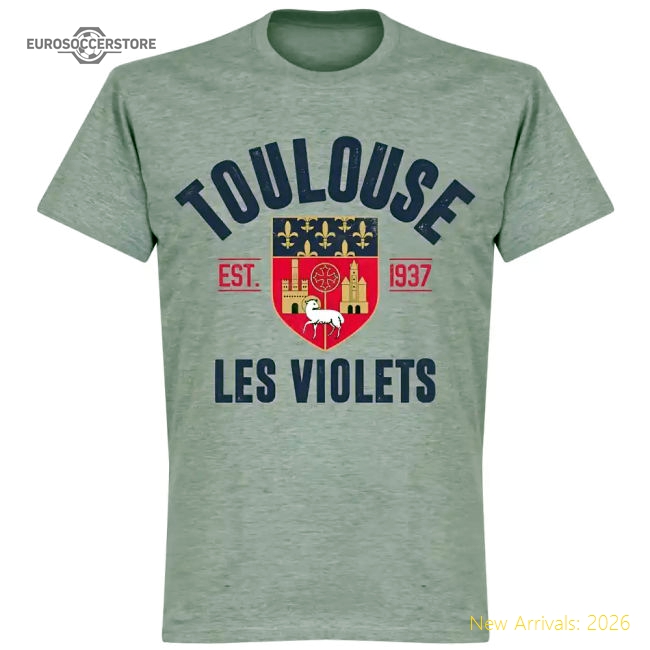 Toulouse Established T-Shirt - Grey-The Soccer Shirt Hub