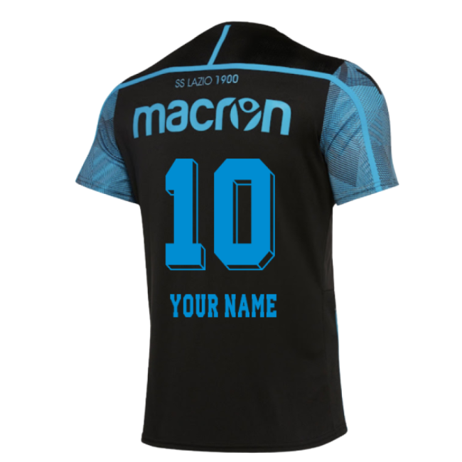 2018-2019 Lazio Training Shirt (Black) (Your Name)-The Soccer Shirt Hub