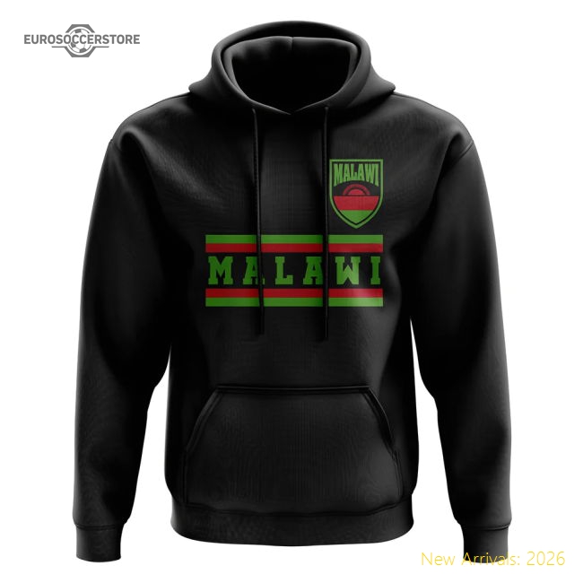 Malawi Core Football Country Hoody (Black)-The Soccer Shirt Hub