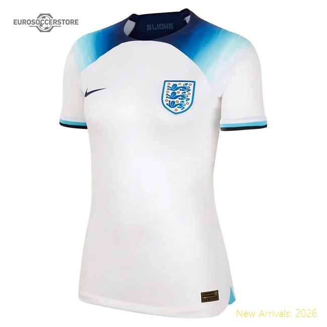 2022-2023 England Home Shirt (Ladies) (Your Name)-The Soccer Shirt Hub