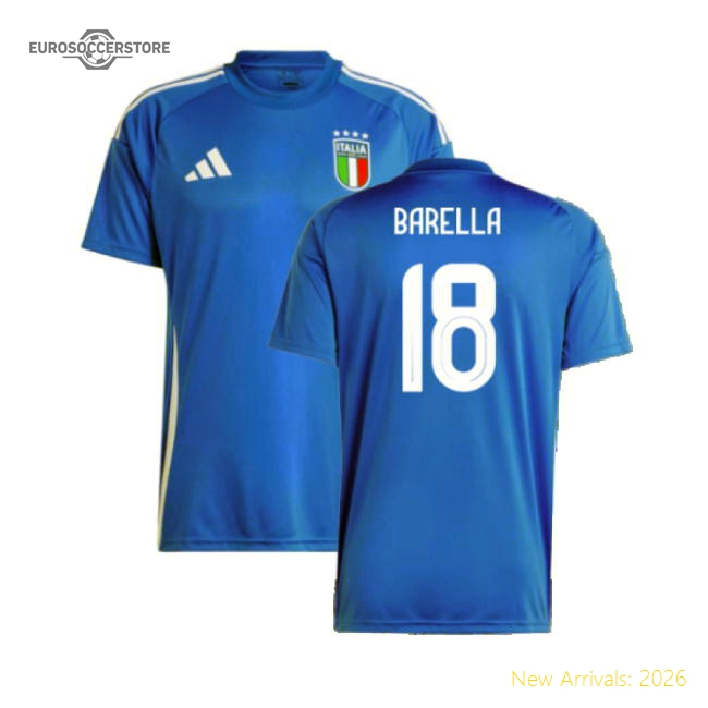 2024-2025 Italy Home Fan Jersey (BARELLA 18)-The Soccer Shirt Hub
