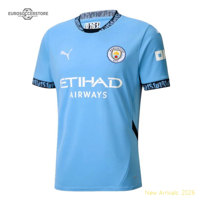 2024-2025 Man City Home Shirt (Haaland 9)-The Soccer Shirt Hub