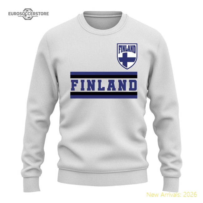 Finland Core Country Sweatshirt (White)-The Soccer Shirt Hub