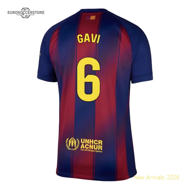 2025-2026 Barcelona Home Shirt (Gavi 6)-The Soccer Shirt Hub