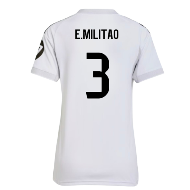 2025-2026 Real Madrid Home Shirt (Womens) (E.Militao 3)-The Soccer Shirt Hub
