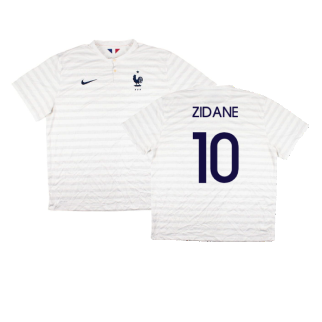 France 2014-15 Away Shirt ((Very Good) XXL) (Zidane 10)-The Soccer Shirt Hub
