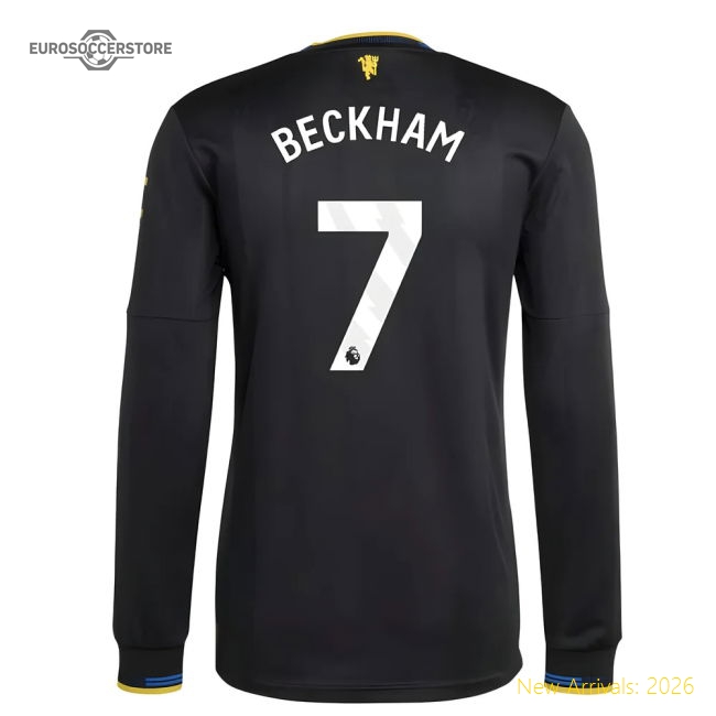 2025-2026 Man Utd Authentic Long Sleeve Third Shirt (Beckham 7)-The Soccer Shirt Hub