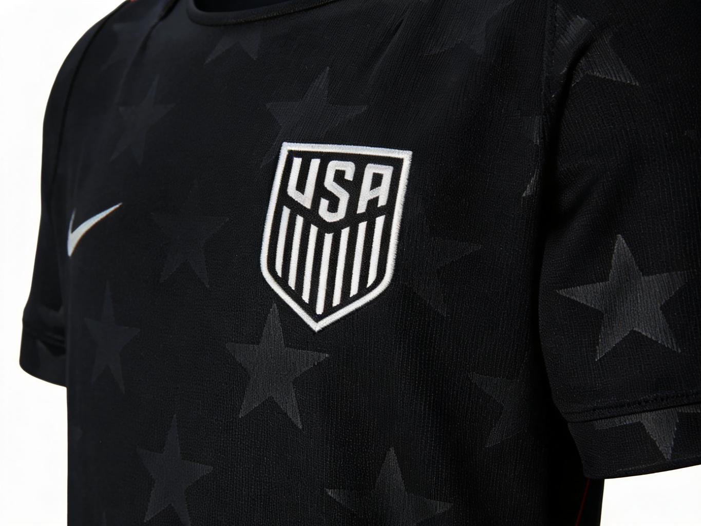 Close-up of the crest and the unique 2026 fabric weave