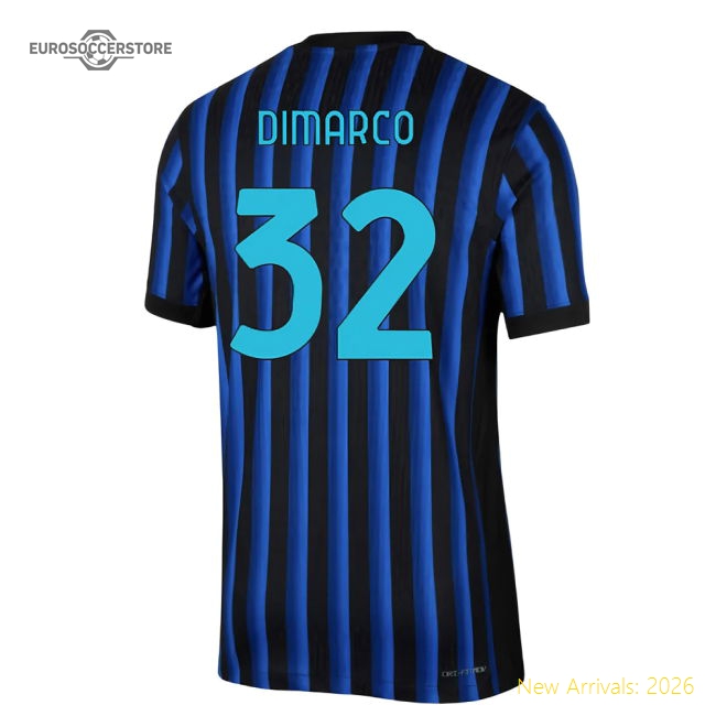 2025-2026 Inter Milan Home Authentic Dri-Fit ADV Shirt (Dimarco 32)-The Soccer Shirt Hub