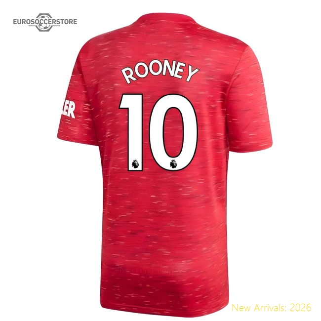 2020-2021 Man Utd Adidas Home Football Shirt (ROONEY 10)-The Soccer Shirt Hub