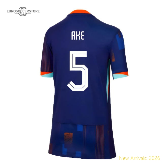 2024-2025 Netherlands Away Shirt (Kids) (Ake 5)-The Soccer Shirt Hub