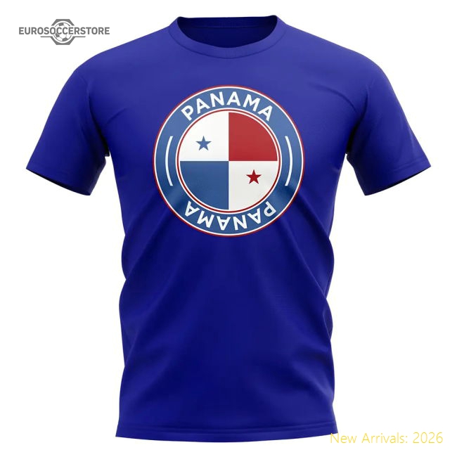 Panama Football Badge T-Shirt (Royal)-The Soccer Shirt Hub