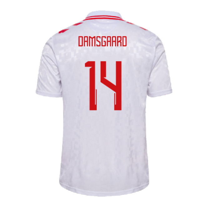 2024-2025 Denmark Away Shirt (Damsgaard 14)-The Soccer Shirt Hub