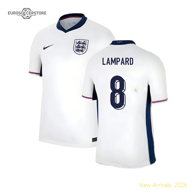2024-2025 England Home Shirt (Lampard 8)-The Soccer Shirt Hub