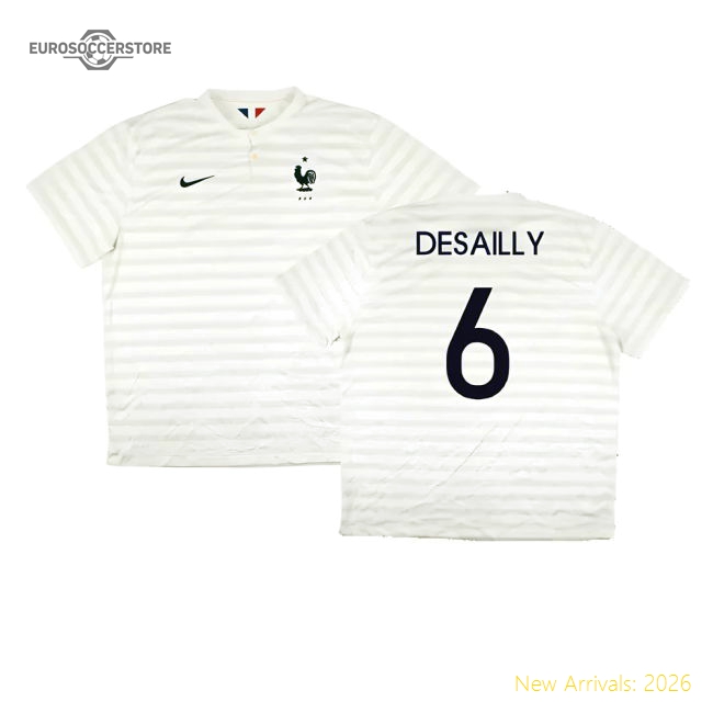 France 2014-15 Away Shirt ((Very Good) XXL) (Desailly 6)-The Soccer Shirt Hub