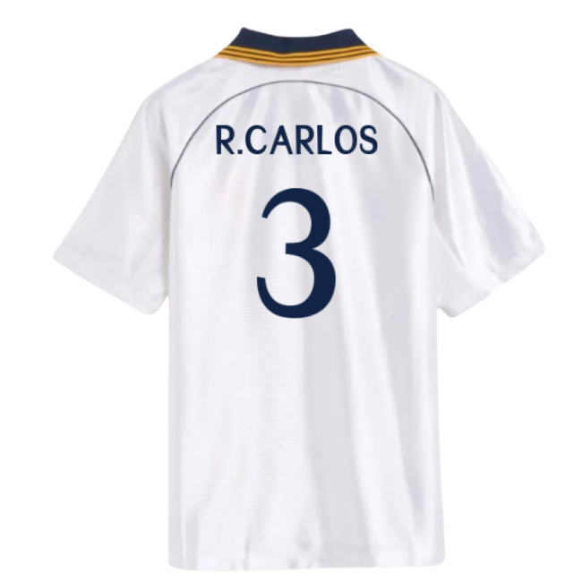 1998-2000 Real Madrid Reissue Home Shirt (R.Carlos 3)-The Soccer Shirt Hub