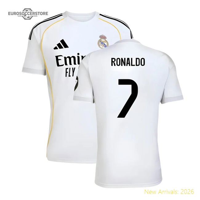 2025-2026 Real Madrid Home Shirt (Ronaldo 7)-The Soccer Shirt Hub