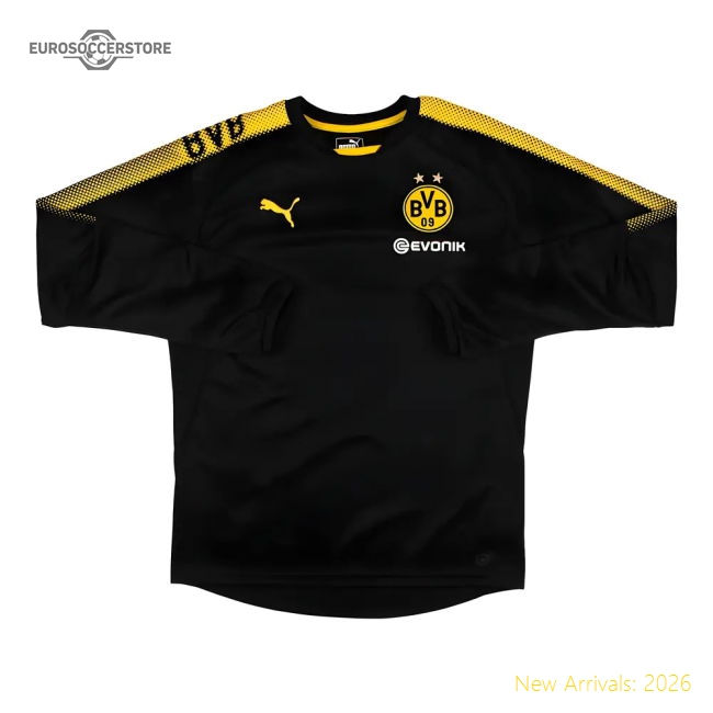Borussia Dortmund 2017-18 Puma Long Sleeve Training Top (M) (Very Good)-The Soccer Shirt Hub