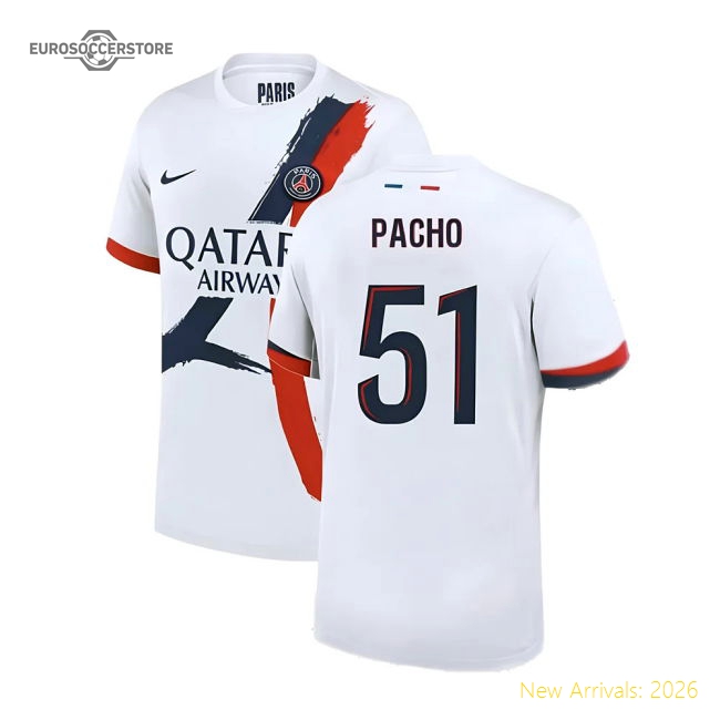 2024-2025 PSG Away Shirt (Pacho 51)-The Soccer Shirt Hub