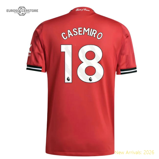 2025-2026 Man Utd Authentic Home Shirt (Casemiro 18)-The Soccer Shirt Hub