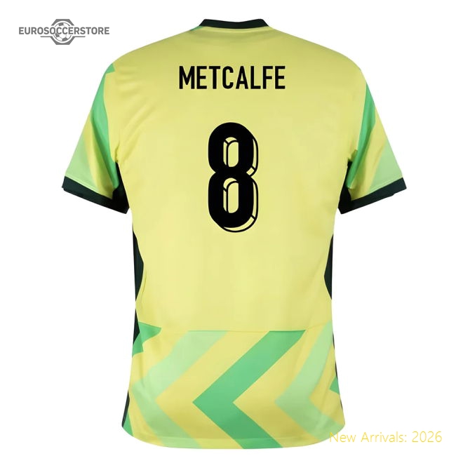 2025-2026 Australia Home Shirt (Metcalfe 8)-The Soccer Shirt Hub